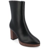 Journee Collection Romer Tru Comfort Platform Bootie In Black