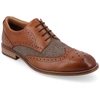 Thomas & Vine Filmore Herringbone Wingtip Derby In Brown