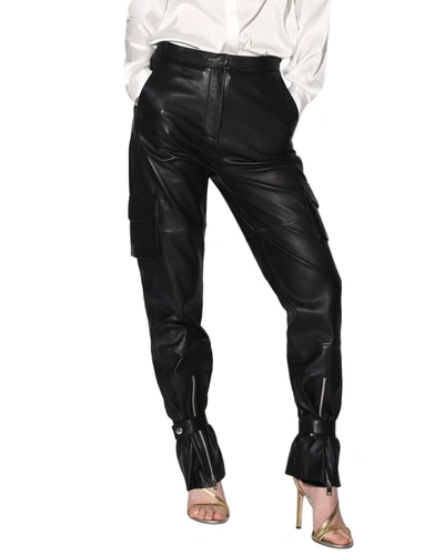 Walter Baker Levie Leather Pant In Black