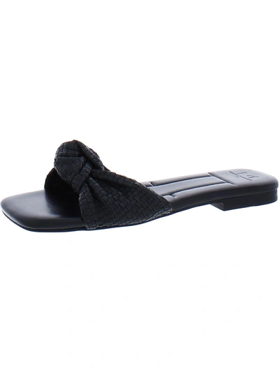 Marc Fisher Ltd Marlon Womens Leather Woven Slide Sandals In Black