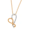 Vir Jewels 1/6 Cttw Diamond Pendant, Diamond Heart Pendant Necklace For Women In 14k White And Rose Gold With 1 In Pink