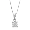 Vir Jewels 1/14 Cttw Lab Grown Diamond Fashion Pendant Necklace .925 Sterling Silver 1/5 Inch With 18 Inch Chai In Silver