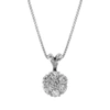 Vir Jewels 1/5 Cttw Diamond Pendant, Diamond Cluster Pendant Necklace For Women In 14k White Gold With 18 Inch In White