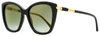 Jimmy Choo Women's Butterfly Sunglasses Rose 807fq Black/gold 55mm In Multi