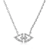 Vir Jewels 1/10 Cttw Lab Grown Diamond Evil Eye Pendant Necklace .925 Sterling Silver With 18 Inch Chain, Size In Silver