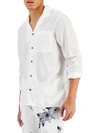 INC MENS CRINKLED RELAXED FIT BUTTON-DOWN SHIRT