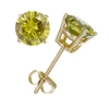 Vir Jewels 3/4 Cttw Yellow Diamond Stud Earrings 14k Yellow Gold Round With Push Backs In Yellow