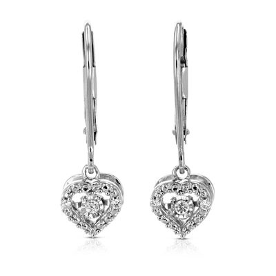 Vir Jewels 1/8 Cttw 6 Stones Round Lab Grown Diamond Dangle Earrings .925 Sterling Silver Prong Set, 2/5 Inch