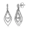 Vir Jewels 1/8 Cttw 22 Stones Round Lab Grown Diamond Dangle Earrings .925 Sterling Silver Prong Set, 1 Inch In Silver