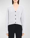 THEORY CROPPED CASHMERE AND WOOL BOUCLE CARDIGAN