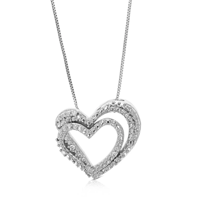 Vir Jewels 1/14 Cttw Lab Grown Diamond Heart Pendant Necklace .925 Sterling Silver 1/2 Inch With 18 Inch Chain,