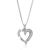 Vir Jewels 1/12 Cttw Lab Grown Diamond Heart Pendant Necklace .925 Sterling Silver 2/5 Inch With 18 Inch Chain, In Silver
