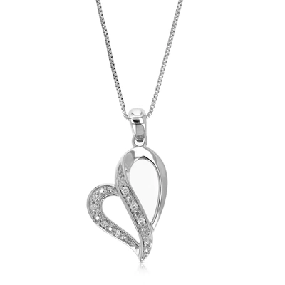 Vir Jewels 1/20 Cttw Lab Grown Diamond Heart Pendant Necklace .925 Sterling Silver 1/2 Inch With 18 Inch Chain,