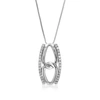 Vir Jewels 1/10 Cttw Lab Grown Diamond Fashion Pendant Necklace .925 Sterling Silver 1/2 Inch With 18 Inch Chai In Silver