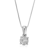 Vir Jewels 1/14 Cttw Lab Grown Diamond Pendant Necklase .925 Sterling Silver 1/2 Inch With 18 Inch Chain, Size In Silver