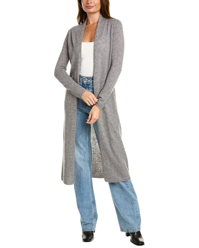 Sofiacashmere Extra Long Wool & Cashmere-blend Duster In Grey