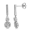 Vir Jewels 1/4 Cttw 82 Stones Round Lab Grown Diamond Dangle Earrings .925 Sterling Silver Prong Set, 1/2 Inch In Silver