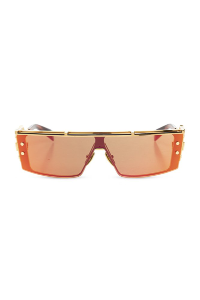 Balmain Eyewear Wonder Boy Iii Rectangle Frame Sunglasses In Gold