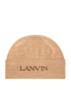 LANVIN LANVIN LOGO EMBROIDERED KNITTED BEANIE