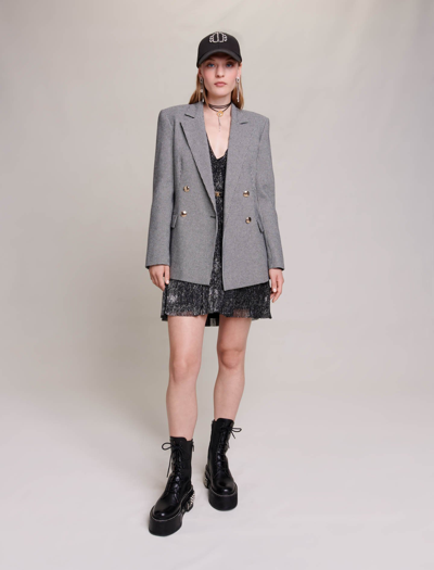 Maje Suit Jacket In Black