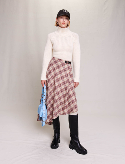 Maje Asymmetrical Skirt For Fall/winter In Beige