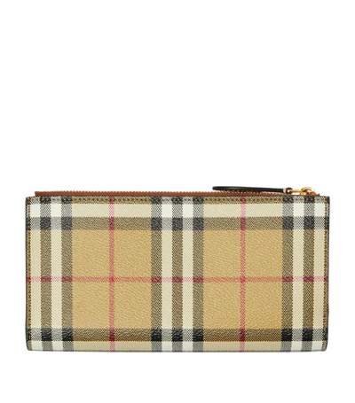 Burberry Check Bifold Wallet In Neutrals