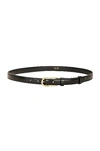 The Row Freya Leather Belt In Black Shg