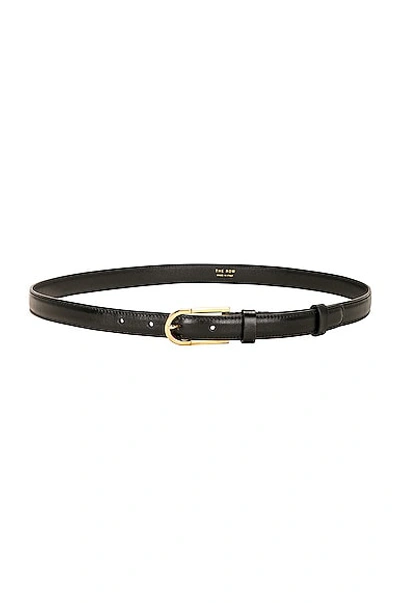 The Row Freya Leather Belt In Black