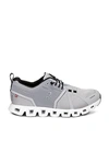 On Cloud 5 Waterproof Running Shoe In Glacier & White