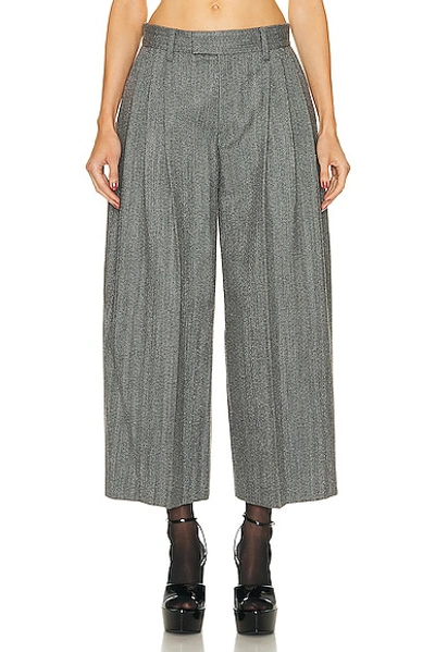 Alexander Wang Gray Tailored Trousers In 092 Grey/black