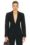 Bottega Veneta Structured Double Melange Jacket In Black