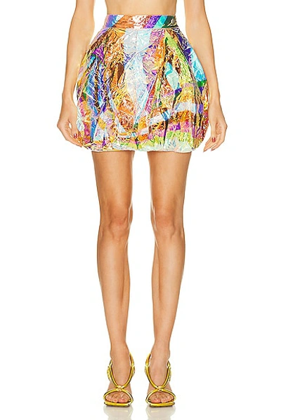 Emilio Pucci Iridescent Skirt In Blue & Fuchsia