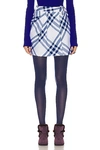 Burberry Pleat Detail Check Wool Mini Skirt In Salt Ip Check