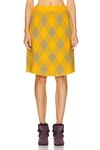 Burberry Check-plaid Brushed Skirt In Mimosa Ip Pattern