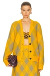 Burberry Argyle Patterned-jacquard Wool Cardigan In Mimosa Ip Pattern