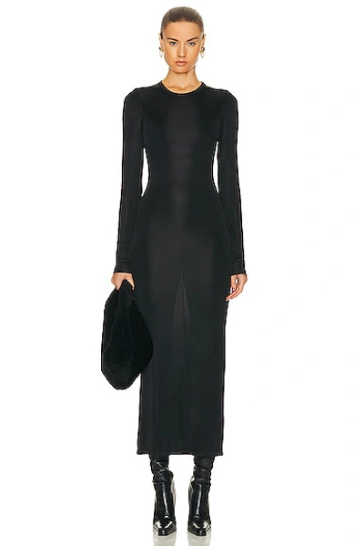 Khaite Bayra Column Maxi Dress In Black