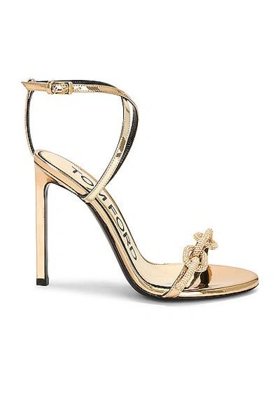 Tom Ford Chain 105 Sandal In Pale Gold