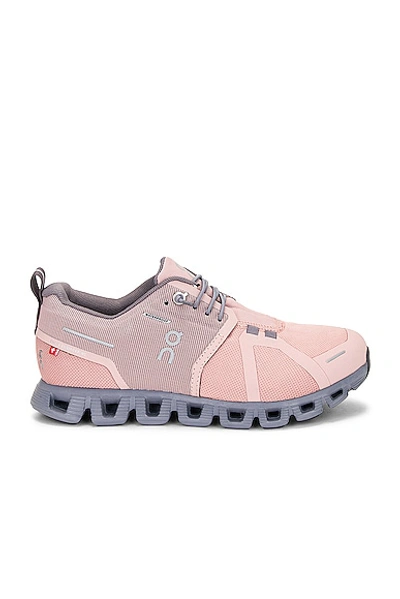 On Cloud 5 Waterproof Running Shoe In Rose/fossil