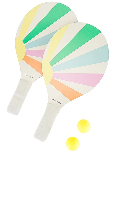 Sunnylife Pool Side Beach Paddle Set In White