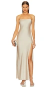 Song Of Style Aniston Maxi Dress In Metallic Neutral