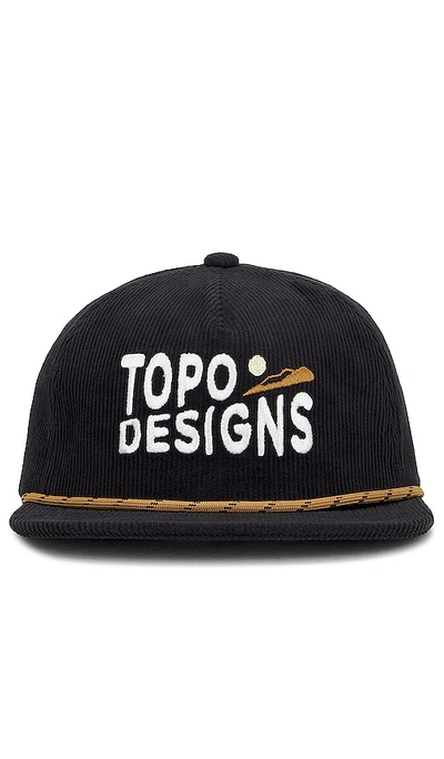 Topo Designs Sunrise Trucker Hat In Black