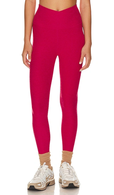 Beyond Yoga At Your Leisure Legging In Fuchsia