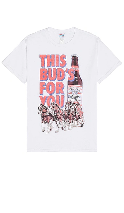 Junk Food This Bud's For You Tee In White