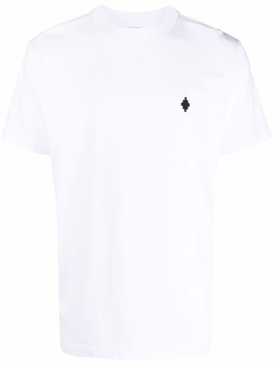 Marcelo Burlon County Of Milan Embroidered Logo T-shirt In White
