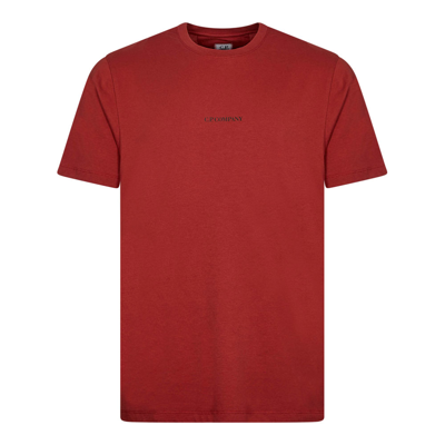 C.p. Company Central Logo T-shirt In Red