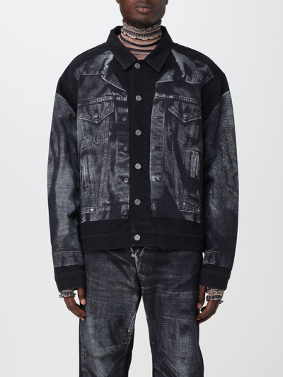 Jean Paul Gaultier Black Printed Denim Jacket