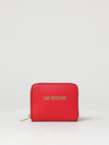 LOVE MOSCHINO WALLET IN GRAINED SYNTHETIC LEATHER WITH LOGO,E95623014