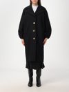 Patou Single-breasted Wool-blend Coat In Black