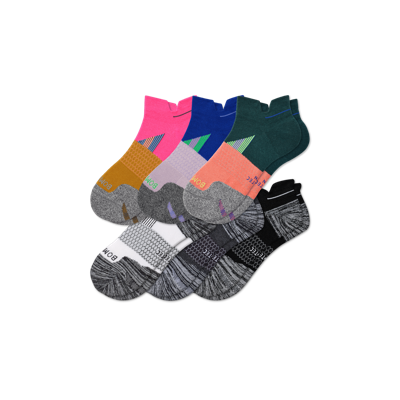 Bombas Running Ankle Sock 6-pack In Pink Cobalt Multi