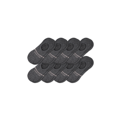 Bombas Lightweight Merino Wool Blend No Show Sock 8-pack In Charcoal
